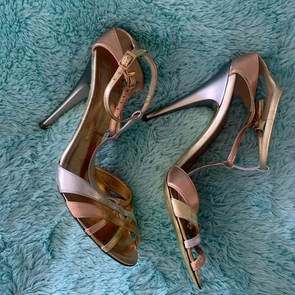 Giuseppe Zanetti Desigh metallic tricolor Heel sandals - Picture 5 of 13